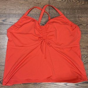 Lands' End Orange Tankini Top Size 14W DDDD